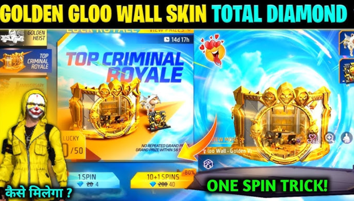 Golden Criminal Royale Event is coming to Free Fire: Get Golden Vault Glue Wall and Exclusive Rewards