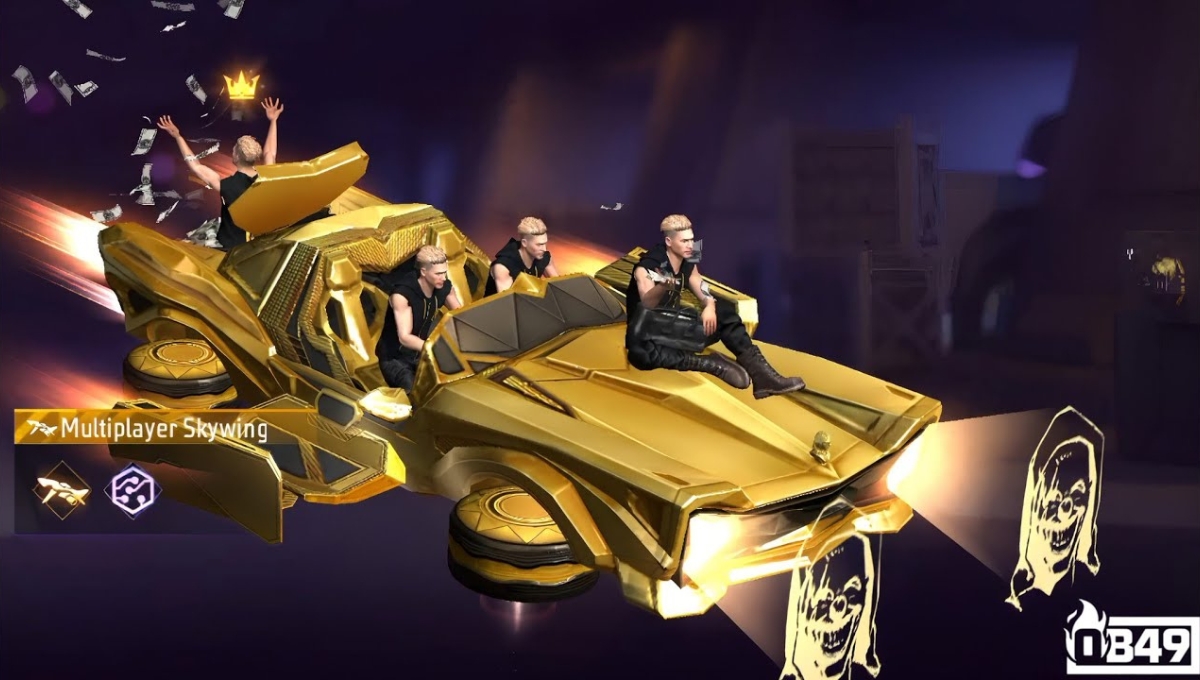 Multiplayer Skywing Loaded Ride in Free Fire MAX: Win great skin in just one spin